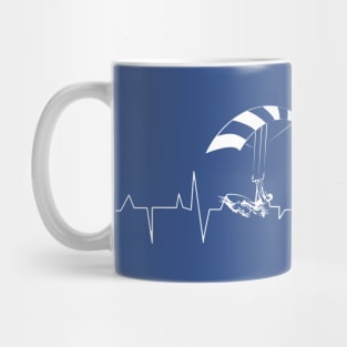 Heartbeat Kitesurfer White Mug